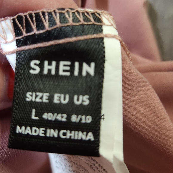 NWOT Shein Womens Pink Sleeveless Halter Full Length Maxi Dress Size L - Picture 8 of 8